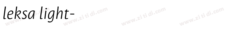 leksa light字体转换